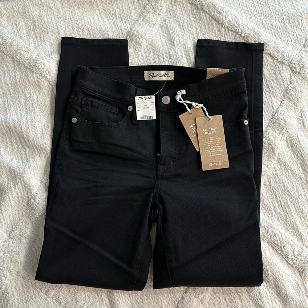 Madewell 9" High Rise Skinny Jeans Black Sz. 25